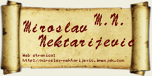 Miroslav Nektarijević vizit kartica
